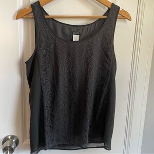 J.Crew Charcoal Lace Sleeveless Blouse